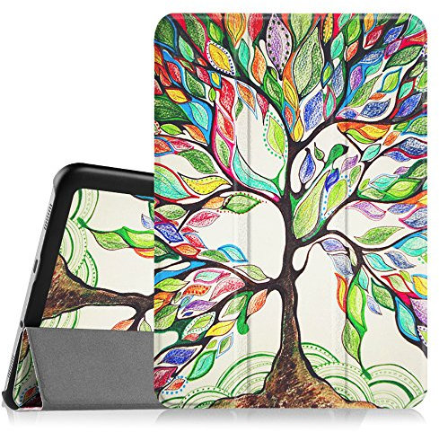 FINTIE SlimShell Funda para Samsung Galaxy Tab S2 8.0 - Súper Delgada y Ligera Carcasa con Función Soporte y Auto-Reposo/Activación para Modelo SM-T710/T715/T719, Árbol de Amor