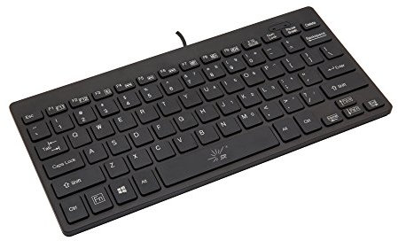 Sr Mini teclado con cable delgado luz 78 teclas multimedia USB pequeño para PC Ordenador Portátil