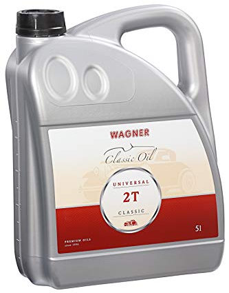 WAGNER Zweitaktöl Universal 2T Teilsynthetisch - 2 Takt Öl Luft- & Wassergekühlte Motoren | API TC & JASO-FC Zertifiziert | Für Gemischt- & Getrenntschmierung geeignetes 2 Takt Mischöl | 5 Liter