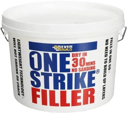 Everbuild ONE2 One Strike Multi-Purpose Ready To Use Filler, White, 2.5 Litre (Packaging may vary)