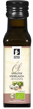 Bremer Gewürzhandel Kräuter Knoblauch Gewürzöl BIO, kaltgepresst, Rapsöl mit Kräuter-Knoblauch Geschmack, Salatöl, ideal zum Kochen, 100ml