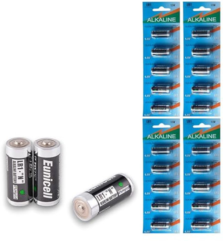 Eunicell MN9100/AM5/N Pile Alcaline LR1 1,5 V, 20 pezzi