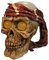 ORBIT OB-4151 Totenkopf Large 17 cm, Aquarium Deko, Piratenkopf, Höhle, Aquarien Dekoration Polyresin