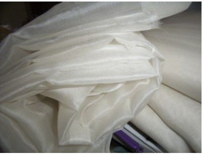 Organza di seta bianco sporco 110 wide274 cms~ Tessuto