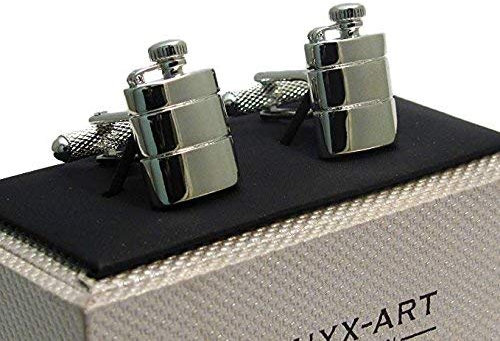 Flachmann-Manschettenknöpfe Onyx Art London CK865