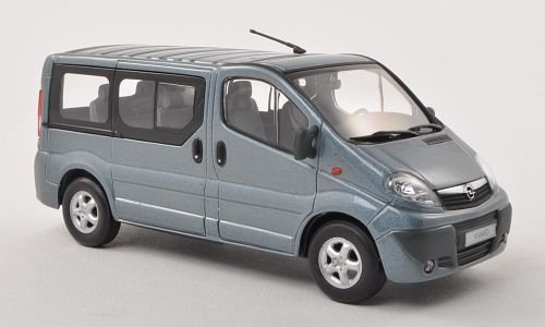 Opel Vivaro Bus, met.-blau-grau , Modellauto, Fertigmodell, Minichamps 1:43