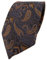 TigerTie Designer Krawatte in braun bronze gold blau schwarz Paisley gemustert