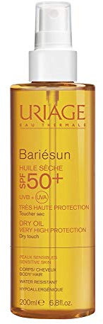 Uriage - Spray Aceite Seco cuerpo/cabello Bariésun SPF 50+