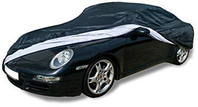 Autoabdeckung Premium Outdoor Car Cover Autogarage Deluxe Faltgarage für Sommer & Winter zum Schutz gegen Vogeldreck, Baumharz, Schnee, Staub; mit Extra-Soft-Vlies-Schutz
