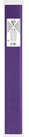 Clairefontaine 95411C - Packung mit 8 Bogen Seidenpapier, 18g, 50x75cm, ideal für Bastelaktivitäten und DIY, Violett, 1 Stück