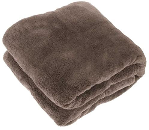 Kuscheldecke aus leichter Microfaser taupe