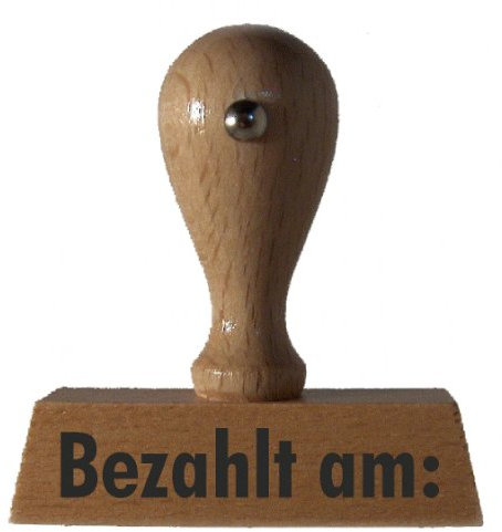 Lagerstempel BEZAHLT AM: vom Kaufhaus2010