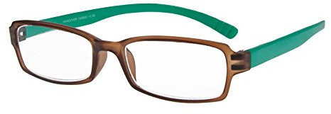 I NEED YOU Lesebrille Hangover / +1.00 Dioptrien/Braun-Türkis, 1er Pack