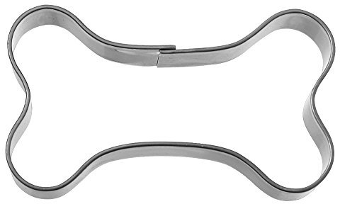 BLEX Halusky en Forme d'os en Acier Inoxydable Cookie Cutter, Fer Blanc, Argent, 1.5 x 5.8 x 4.3 cm