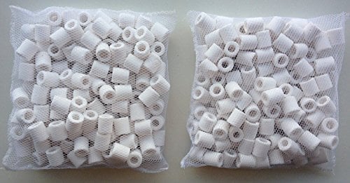 Hidom Ceramic Filtration Rings 1000g (1kg) Biological Filter Media in Bags for Aquariums/Pond Filters