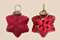 condecoro Glas Hänger - Stern - Dekohänger Fensterhänger Baumschmuck Glasstern rot, 2er Set