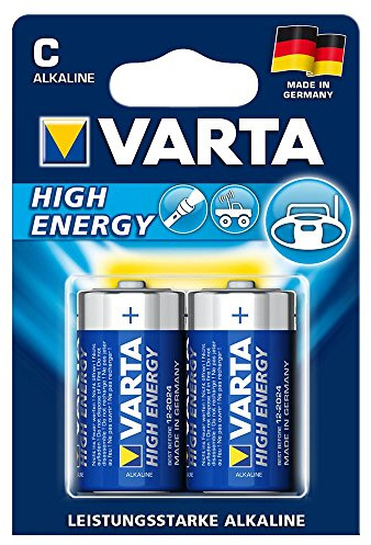 VARTA Blister mit 2 Alkaline-Batterien High Energy, Baby (C/LR14)