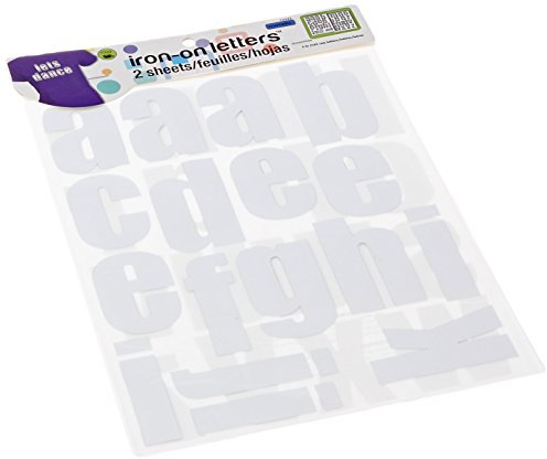 Dritz Schlagbuchstaben zum Aufbügeln, 7,6 cm, silberfarben