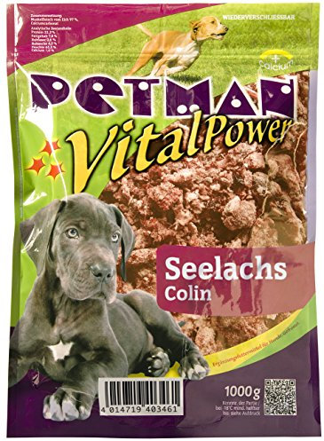 petman Vital Power Seelachs, 20 x 1000g-Beutel, Tiefkühlfutter, gesunde, natürliche Ernährung für Hunde, Hundefutter, Barf, B.A.R.F.