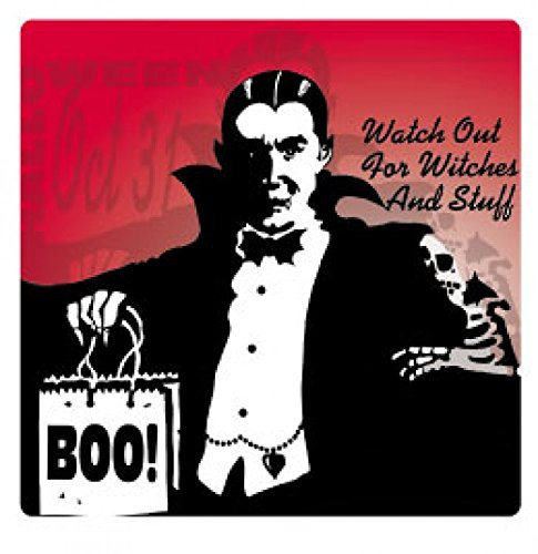 1art1 Vampire Dracula, Vorsicht Vor Hexen Poster-Sticker Tattoo Aufkleber 9x9 cm