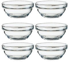 Arcoroc Stapelschale, transparent, H 4,8 cm, Ø 10,5 cm, 6 Stk. - Glasschale