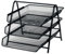 3 Tier Range Black Wire Mesh 3 Tier Desk Letter Trays
