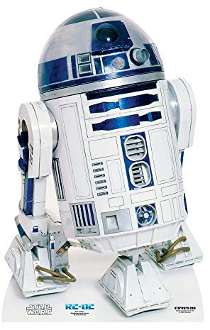 Star Cutouts SC471 R2D2 Standee-Recortes Oficiales de Star Wars de cartón de tamaño Real R2-D2, sólido, Multicolor, LIFESIZE