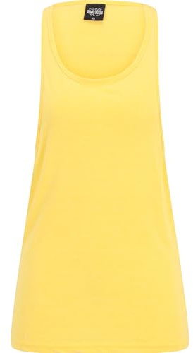 Urban Classics Women's Ladies Loose Burnout Sports Tank Top, Yellow - Yellow, L UK