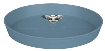 Elho Loft Urban Soucoupe Ronde 14 - Soucoupe pour Extérieur - Ø 14.0 x H 1.9 cm - Bleu/Bleu Vintage