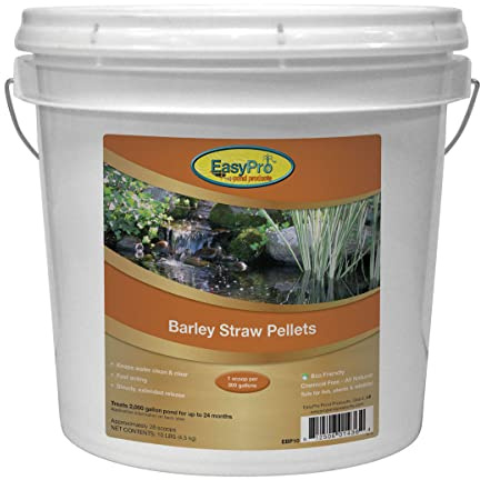 EasyPro EBP10 Barley Straw Pellets - All Natural Fast Acting Formula Derived from Barley Straw for Clean, Clear Water. Easier to Use Than Bales. Safe for Use with Aquatic Life and Pets. - 10 lb. Pail
