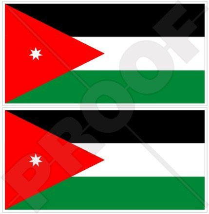 Jordan Jordan Flagge 109,2 cm 110) Bumper Sticker, Aufkleber Vinyl X2