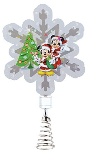 Disney, Estrella para colgar en la punta árbol de Navidad con Mickey y Minnie, Enesco