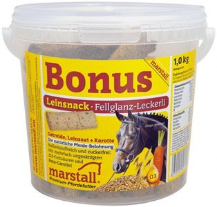 marstall Premium-Pferdefutter Bonus Leinsnack, 1er Pack (1 x 5 kilograms)