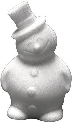 Rayher 3324600 Styropor-Schneemann, 17 cm