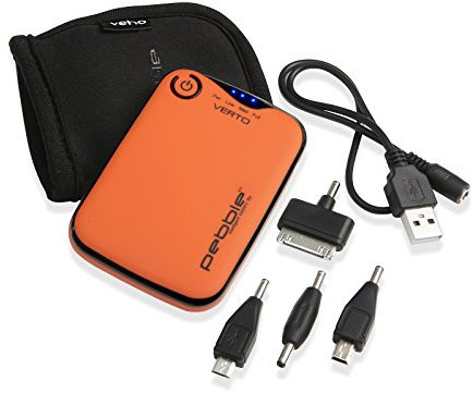 Veho Pebble Verto Energiebank | Tragbare Powerbank | Smartphone Ladegerät | iPhone Ladegerät | Samsung Ladegerät | Akkupack, 3.700mAh - Orange (VPP-201-CO)