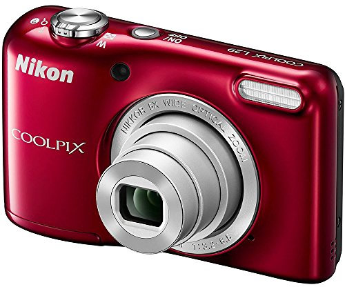 Nikon Coolpix L29 Compact Digital Camera 16.4 Megapixels 2.7 Inch LCD Screen 5X Optical Zoom Red