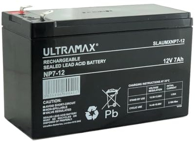 ULTRAMAX NP7-12, 12V 7AH (as 6Ah & 9Ah) BAIT BOAT BATTERY - 45% more bait time