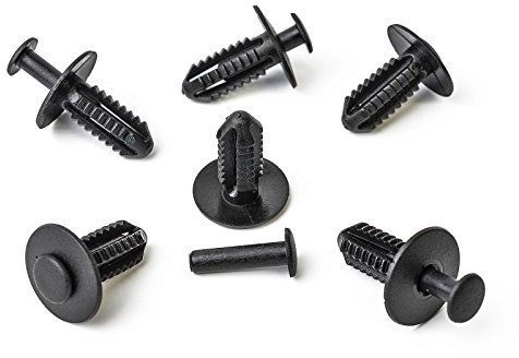 Radhausschale Clips Befestigung Klips Spreizniete in Schwarz 10 Stück