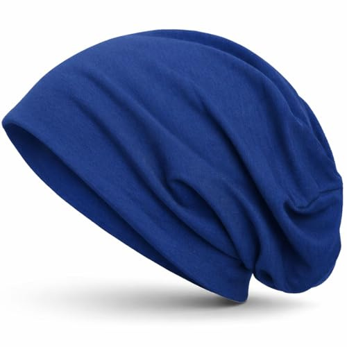 style3 Slouch Beanie aus atmungsaktivem, feinem und leichten Jersey Unisex Mütze Haube Bini Einheitsgröße