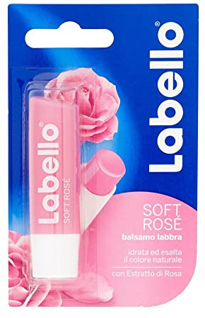 Labello SOFT ROSE Care Lip Care Balm 4.8gr Lipcare Pack of 3 by Labello
