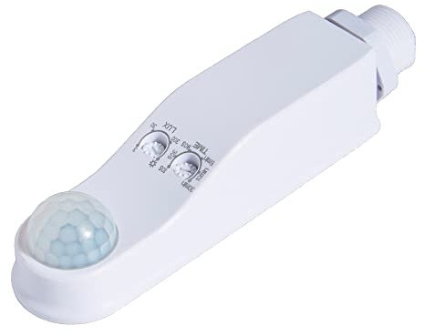 LITECRAFT Luton 180° PIR Motion Sensor Batten Mount Outdoor Fitting - White