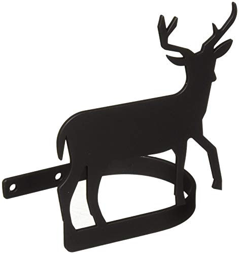 Village Wrought Iron SS-VWI-CUR-TB-3 Raffhalter für Vorhänge, Hirsch, 13 cm, Schwarzes, pulverbeschichtetes Metall, Tie Backs
