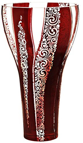 Exklusive Vase Blumenvase Bouquet Vase Royal Queen H 35 cm Aufwendig Handgeschliffenes Hochwertiges Glas
