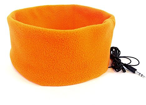Kasstino Anti-noise Sports Sleeping Earphone Headband Sleep Headphones for iPhone Samsung (Orange)