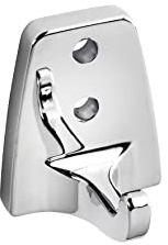 Croydex Sutton Wall Mounted Robe Hook with Zinc Alloy Construction, Chrome