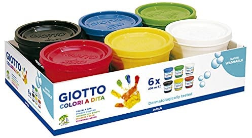 Giotto Pintura A Dedos 200 Ml. Estuche 6 Botes