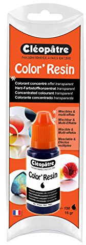 Cléopatre – COL15-2 – Color 'Resin, flüssige Harzfarbe mit praktischem Tröpfchendosierer, schwarz