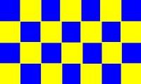 Flagge 90 x 150 : Karo blau/gelb