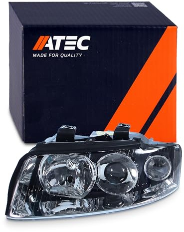 ATEC Germany 1x Hauptscheinwerfer vorne links H7 Frontscheinwerfer ohne Stellmotor, Kompatibel mit AUDI A4 B6 (8E2), A4 B6 Avant (8E5)