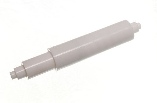 TOILET ROLL HOLDER SPARE WHITE PLASTIC SPRUNG ROLLER ( pack of 3 )
